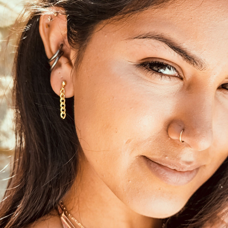 Gwendolyn Chain Link Earrings - Revital Exotic Jewelry & Apparel