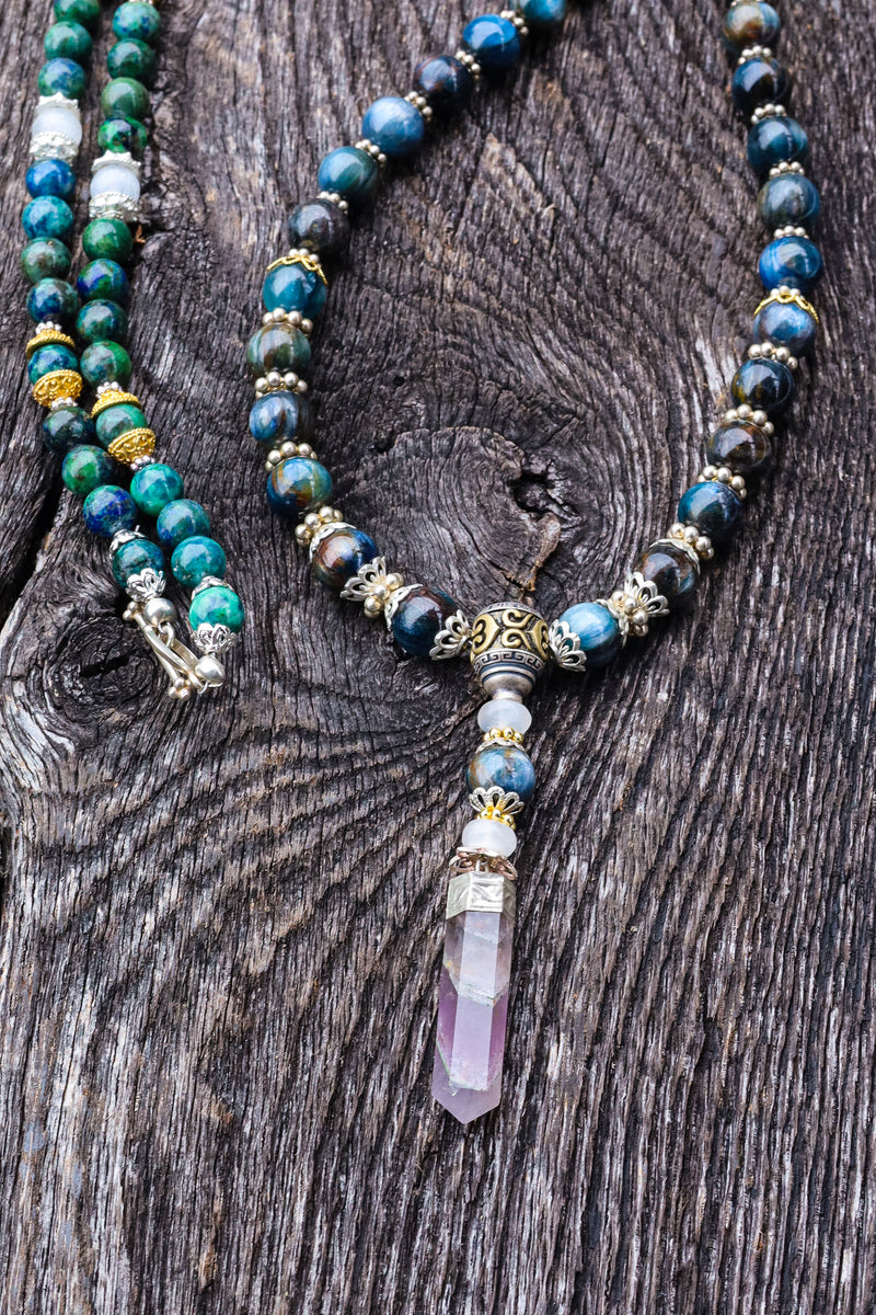 Transparency In Communication - Kyanite Mala