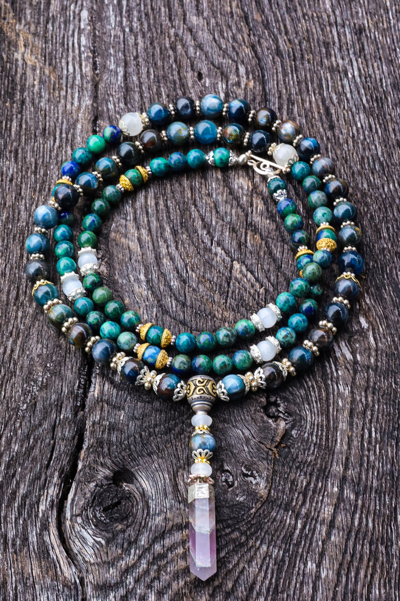 Transparency In Communication - Kyanite Mala