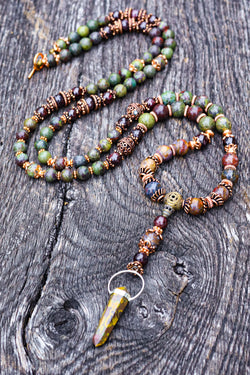 The Blood That Flows - Jasper, Garnet Mala