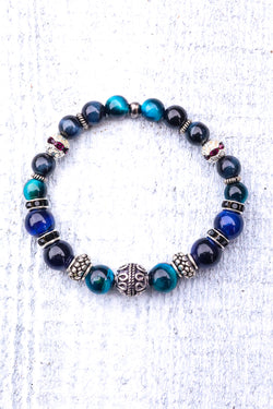 Eye of the Tiger - Blue Tiger Eye Wrist Mala