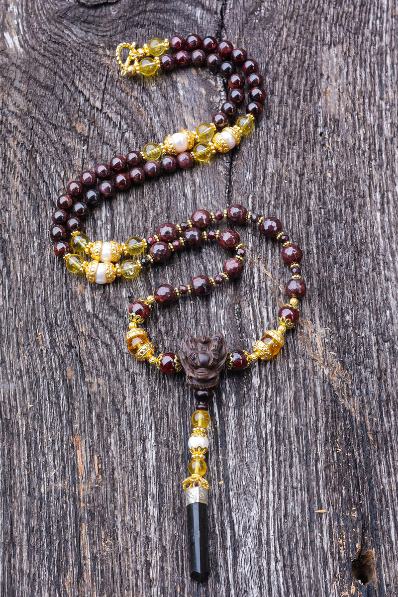 Awaken The Dragon - Garnet Mala