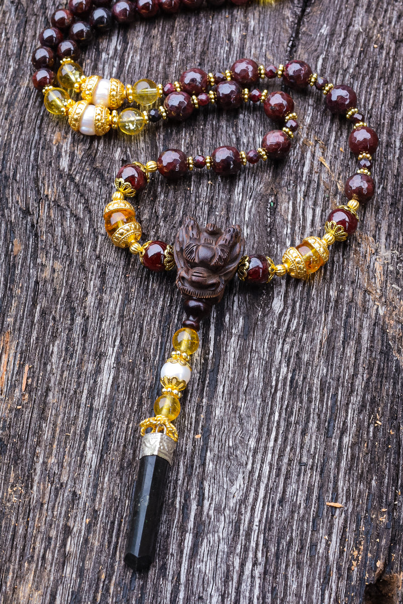 Awaken The Dragon - Garnet Mala