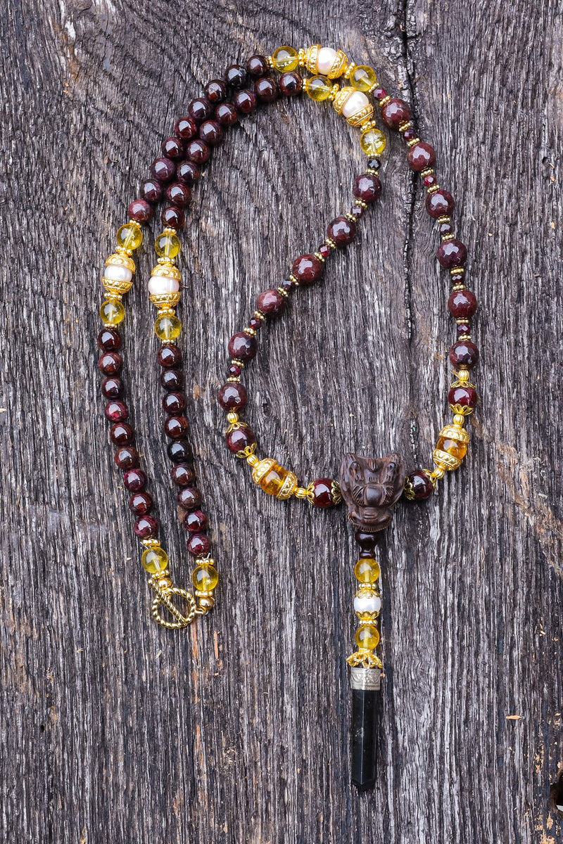 Awaken The Dragon - Garnet Mala