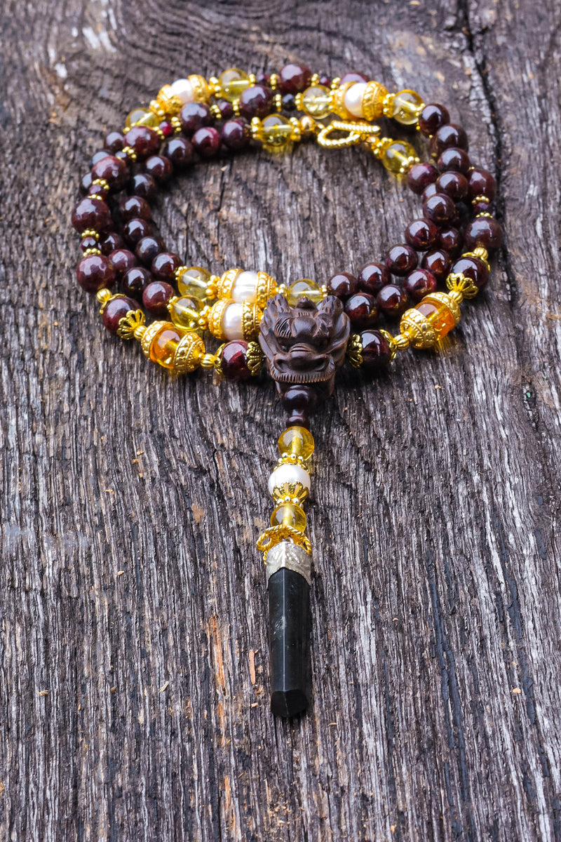 Awaken The Dragon - Garnet Mala