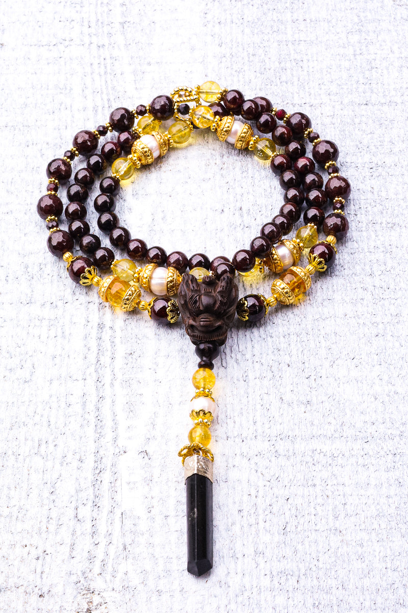 Awaken The Dragon - Garnet Mala