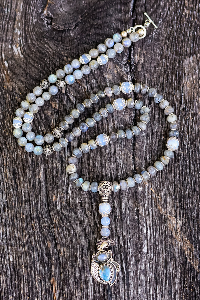 Thought & Flow - Labradorite Mala