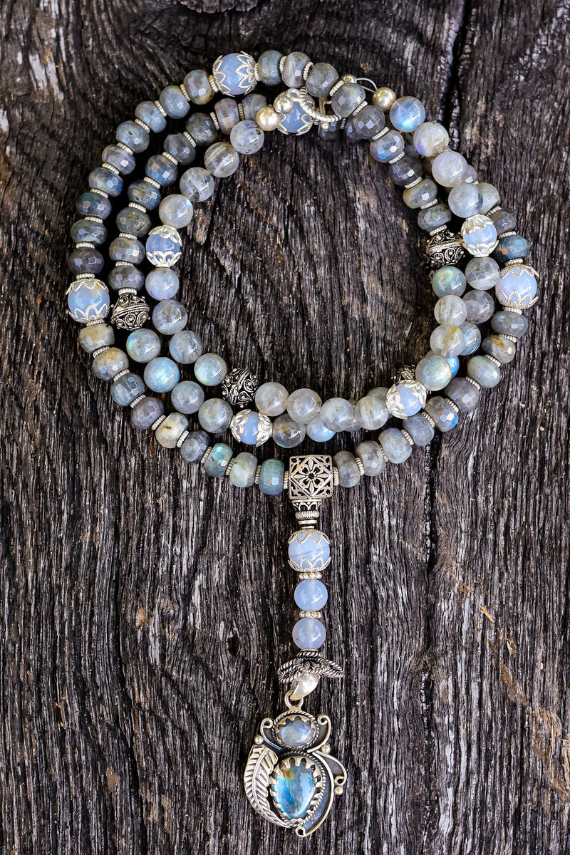 Thought & Flow - Labradorite Mala