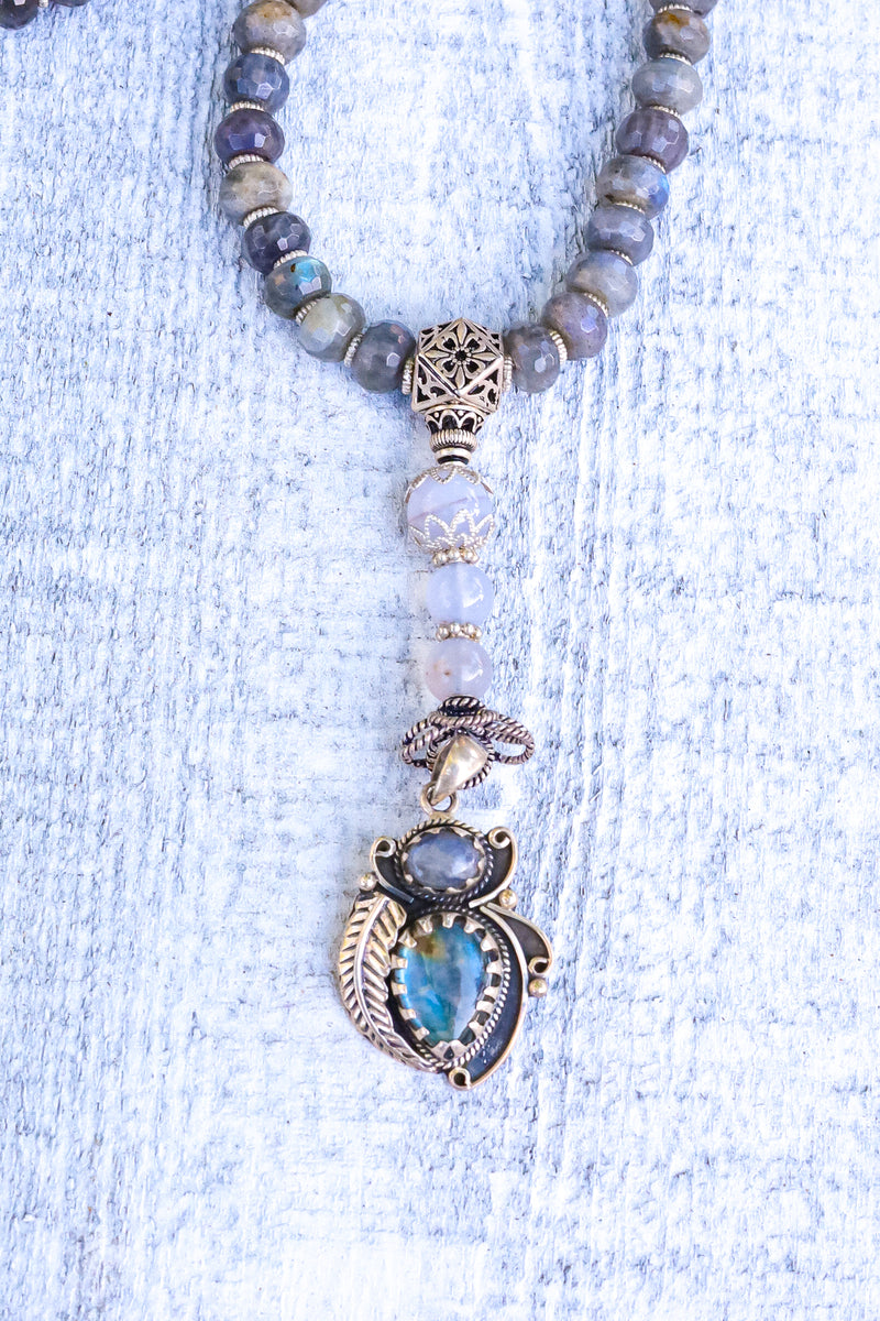 Thought & Flow - Labradorite Mala