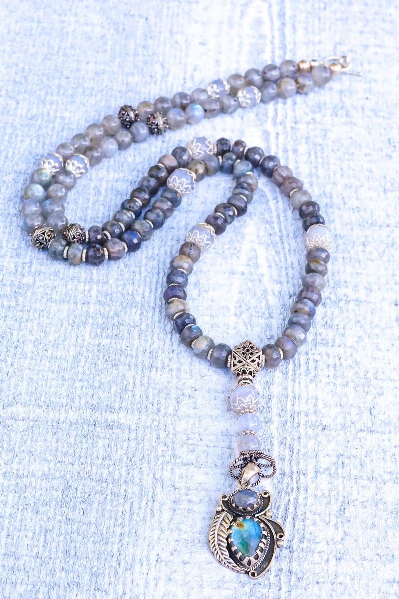 Thought & Flow - Labradorite Mala