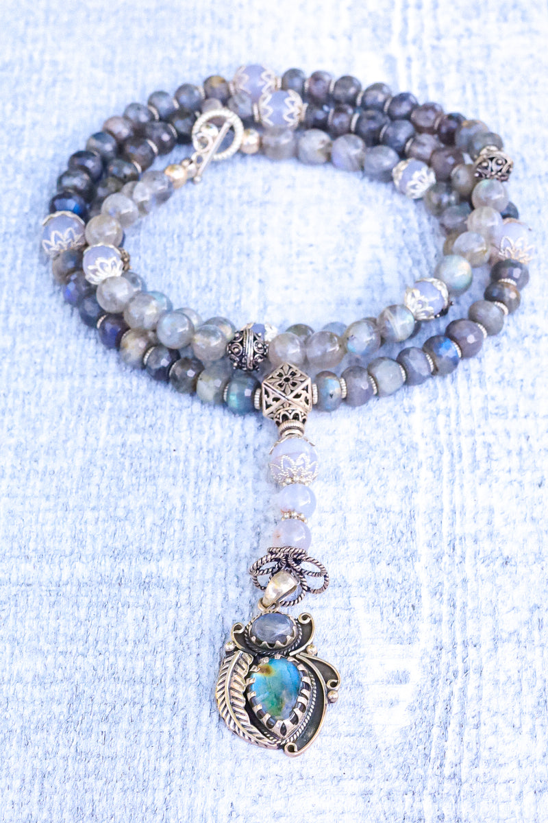 Thought & Flow - Labradorite Mala