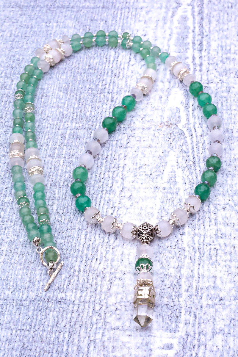 Lunar Light - Aventurine Mala