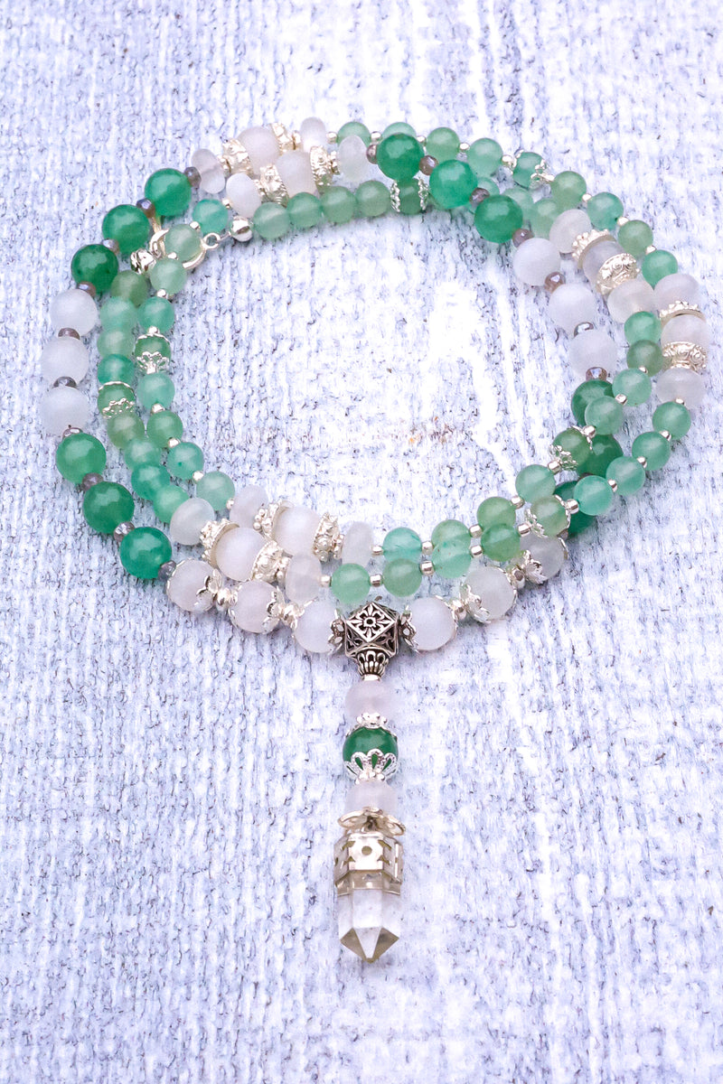 Lunar Light - Aventurine Mala