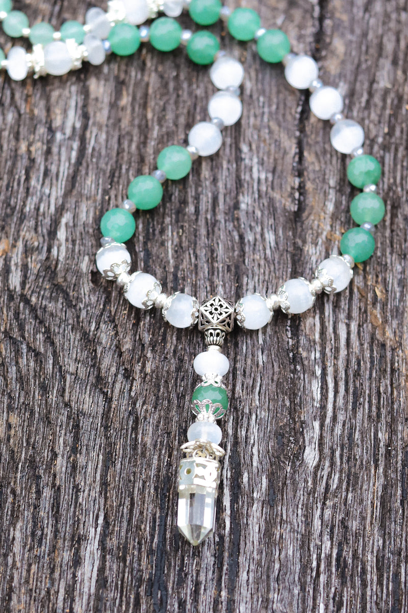 Lunar Light - Aventurine Mala