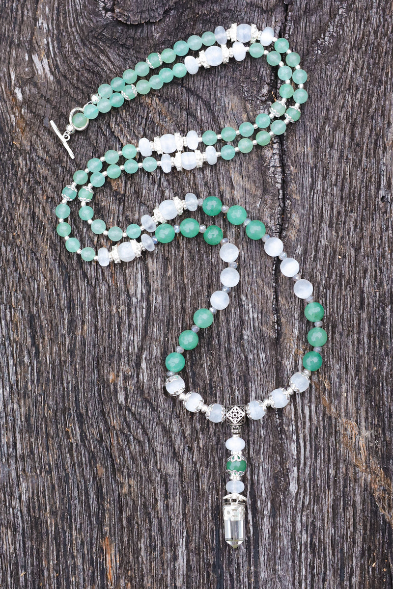 Lunar Light - Aventurine Mala