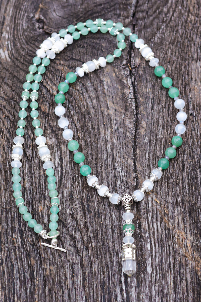 Lunar Light - Aventurine Mala