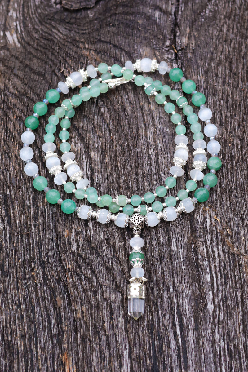 Lunar Light - Aventurine Mala