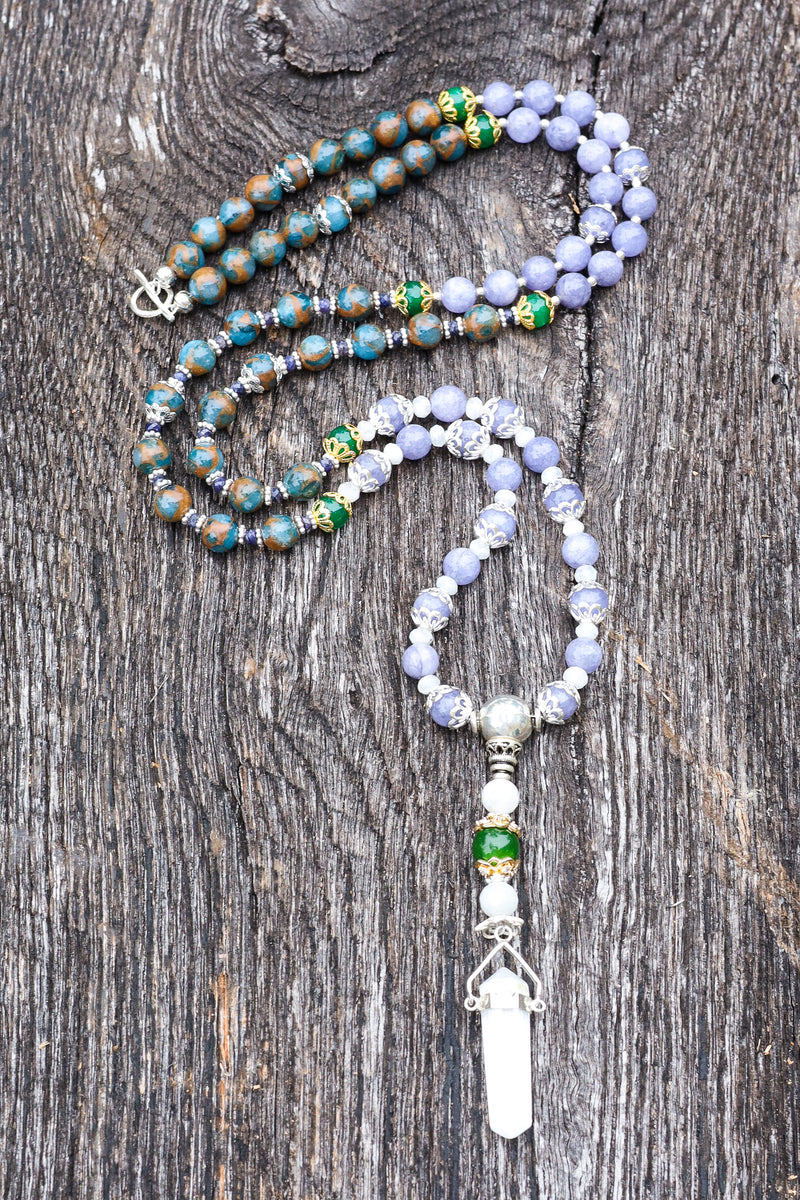 Earth and the Infinite - Tanzanite Mala