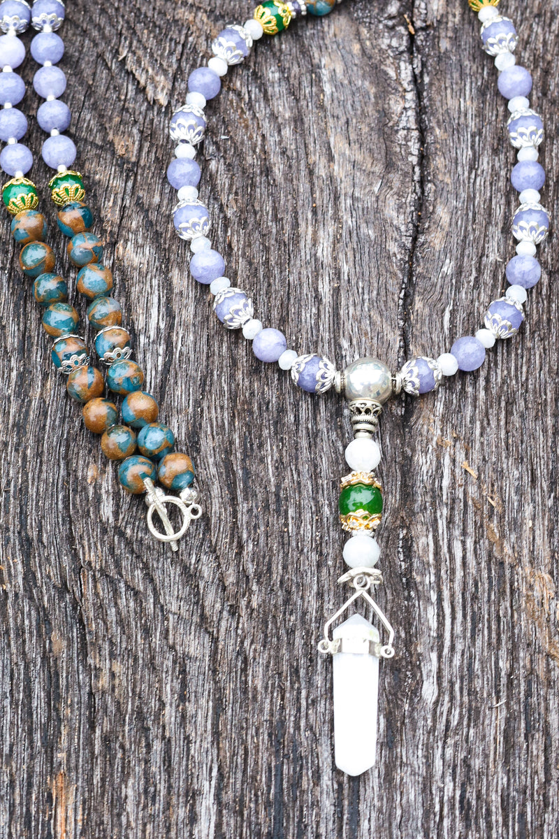 Earth and the Infinite - Tanzanite Mala