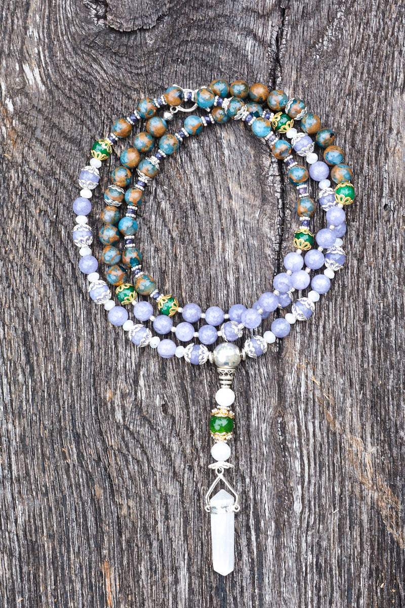 Earth and the Infinite - Tanzanite Mala