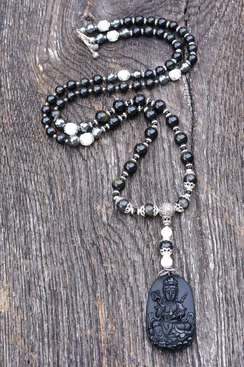 Dark Side of the Moon - Obsidian Mala