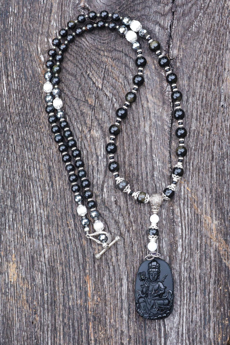 Dark Side of the Moon - Obsidian Mala