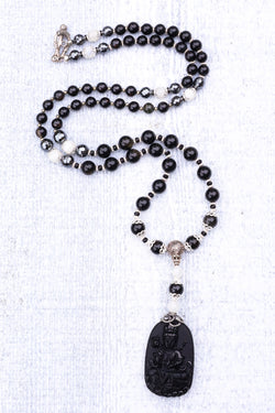 Dark Side of the Moon - Obsidian Mala