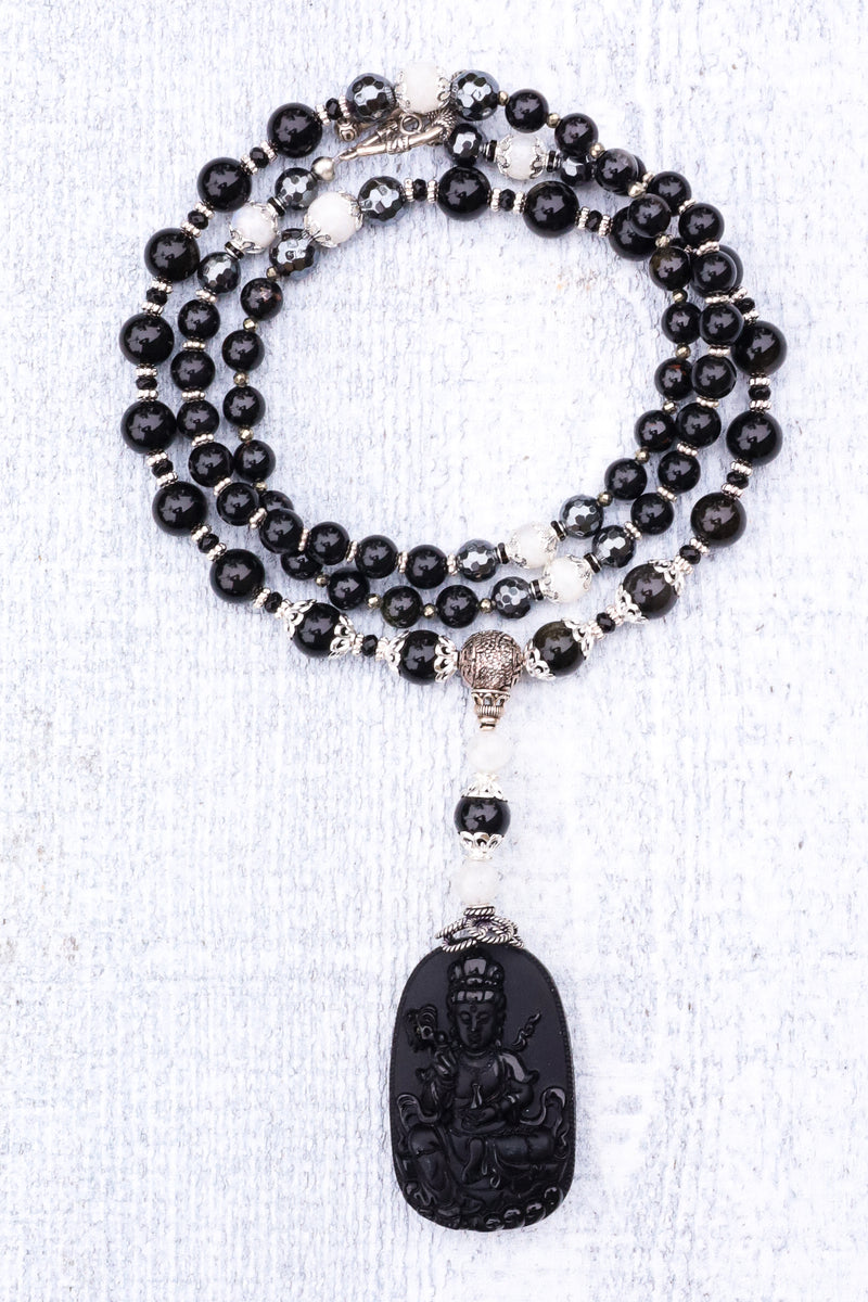 Dark Side of the Moon - Obsidian Mala