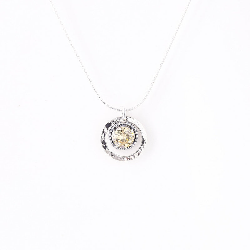 Camilla Topaz Circle Necklace - Revital Exotic Jewelry & Apparel