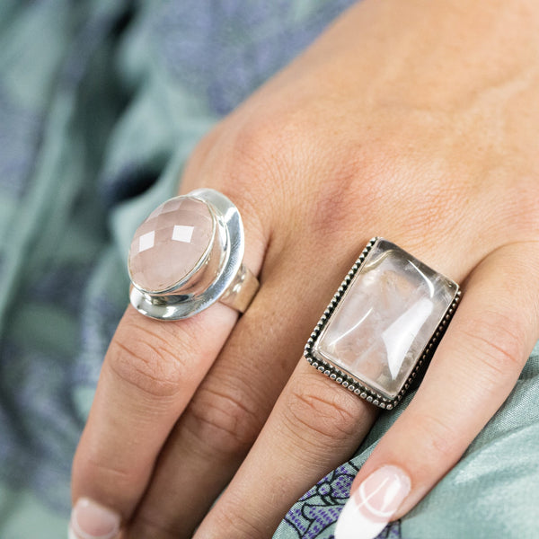 Clio Rose Quartz Ring - Revital Exotic Jewelry & Apparel