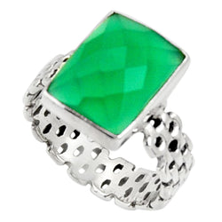 Green Chalcy Chain Link Ring - Revital Exotic Jewelry & Apparel