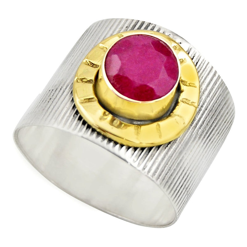 Linear Sun Ruby Ring - Revital Exotic Jewelry & Apparel