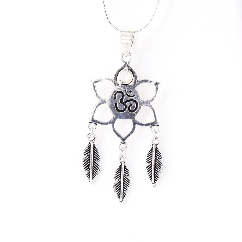 Lotus Feather Necklace - Revital Exotic Jewelry & Apparel