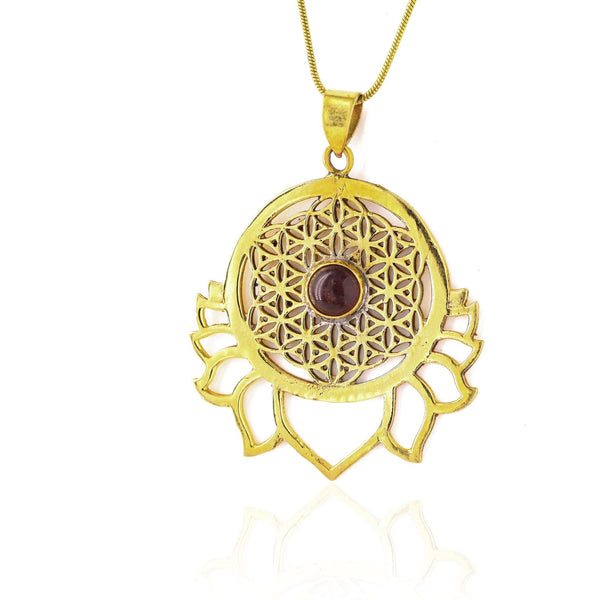 Mandala Lotus Necklace - Revital Exotic Jewelry & Apparel