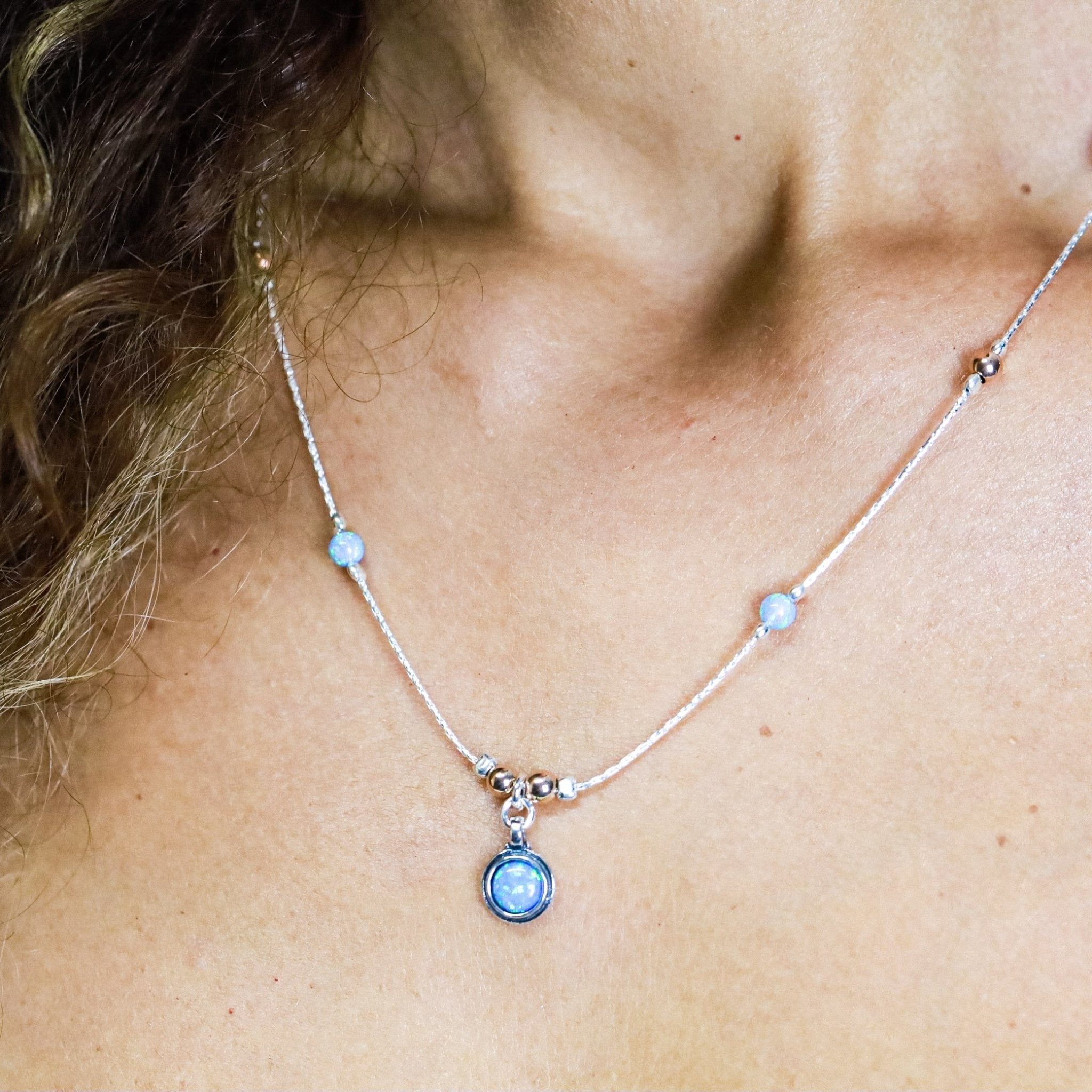 Martina Petite Opal Necklace - Revital Exotic Jewelry & Apparel