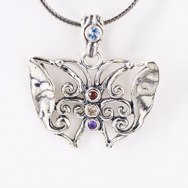 Monarch Butterfly Topaz Necklace - Revital Exotic Jewelry & Apparel