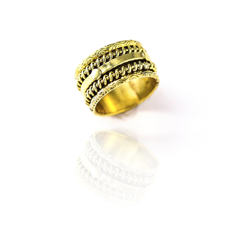 Rampura Brass Ring - Revital Exotic Jewelry & Apparel