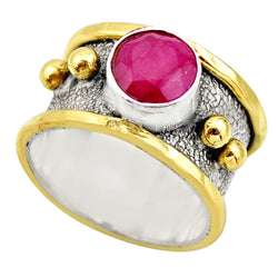 Ruby Two Tone Golden Spheres - Revital Exotic Jewelry & Apparel