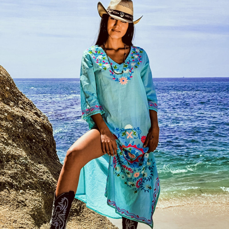 SoCal Bohemian Embroidered Cover Up - Revital Exotic Jewelry & Apparel