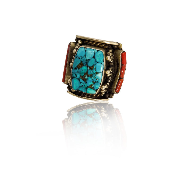 Wide Saddle Turquoise - Revital Exotic Jewelry & Apparel