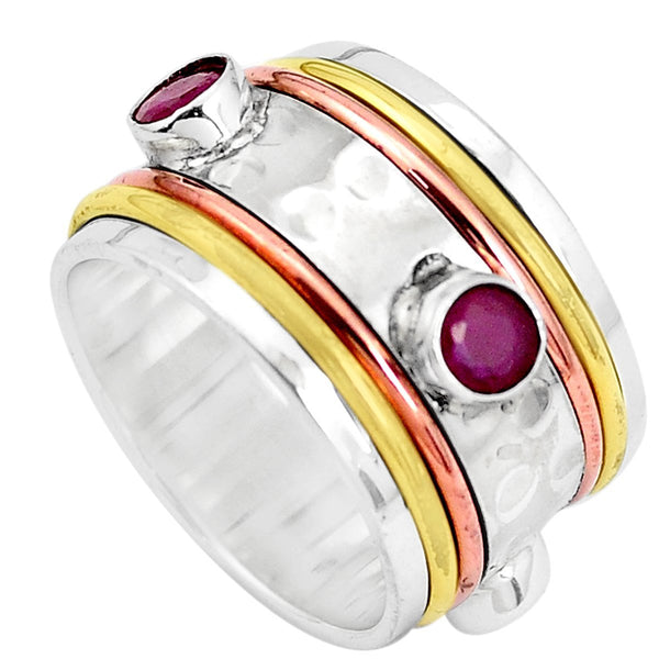 Wish For Rubies Spinner Ring - Revital Exotic Jewelry & Apparel